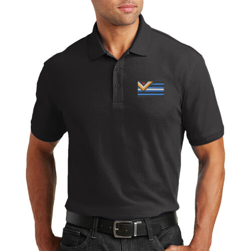 Leather Bear Pride Flag - Tall Core Classic Pique Polo Thumbnail